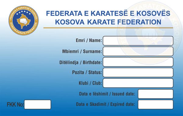 Pas  kompletimit të serverëve dhe databazës së FKK-së mundësohet edhe identifikimi me kartë identiteti të karatesë sipas kategorive garues, trajnerë, refer/gjyqtar, zyrtar, etj.