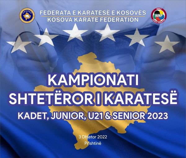 Federata e Karatesë e Kosovës organizon “Kampionatin e Kosovës për Kadet, Junior, U21 dhe Senior 2023.